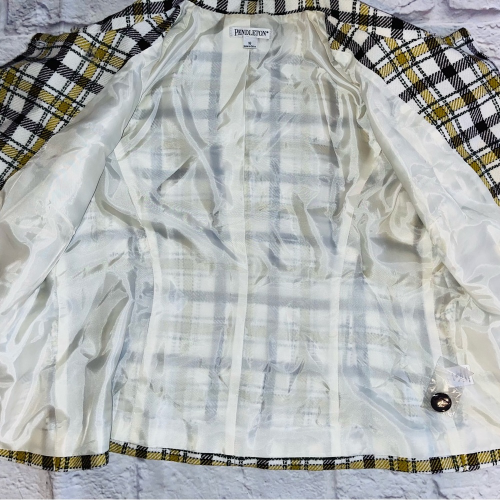 PENDLETON Plaid Tweed Blazer sz 16 - Picture 6 of 9